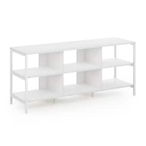 Camnus 53.2 in. Solid White/White TV Stand Fits TV's up to 60 in. with Shelves