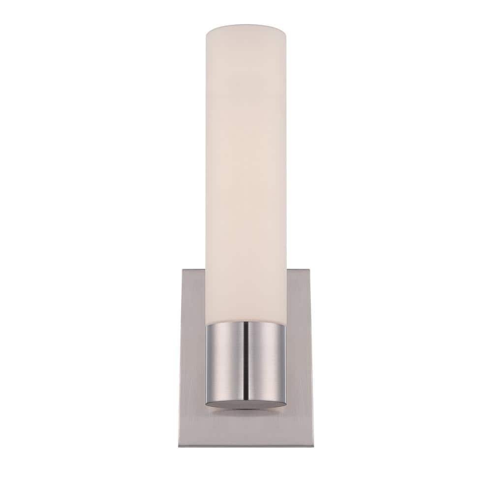 18" Brushed Nickel Outdoor Vanity Light with Dimmable LED