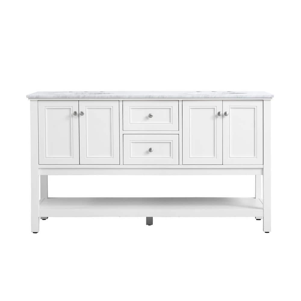 Timeless Home 60 in. W x 22 in. D x 33.75 in. H Double Bathroom Vanity in W