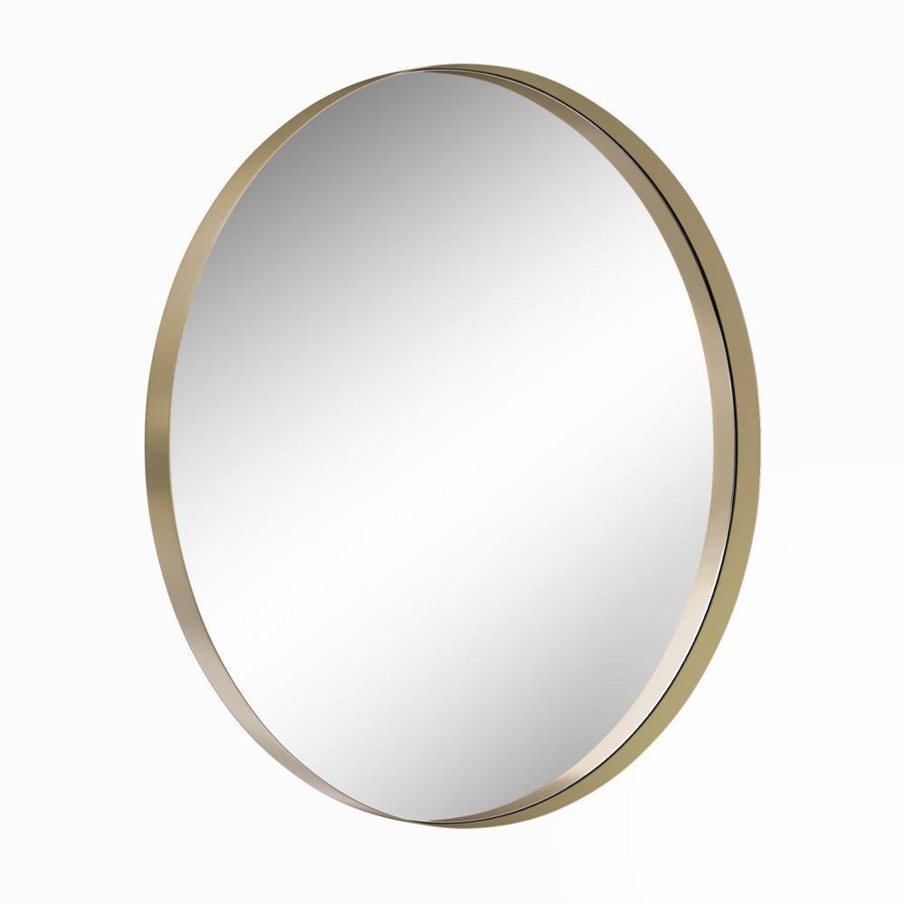 32 In. W X 32 In. H Framed Round Wall Bathroom Vanity Mirror 