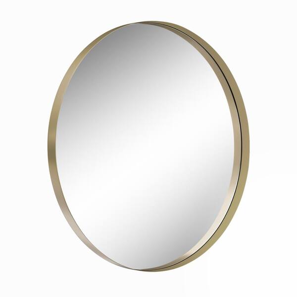 32 in. W x 32 in. H Framed Round Wall Bathroom Vanity Mirror ...