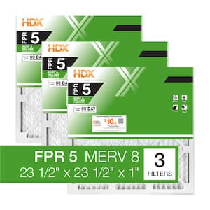 23.5 in. x 23.5 in. x 1 in. Standard Pleated Air Filter FPR 5, MERV 8 (3-Pack)
