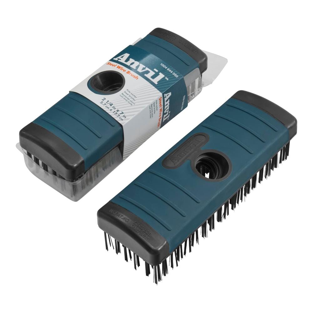 Anvil 2.5 in x 7 in Block Wire Brush with 6 x 19 Rows of Steel Bristles