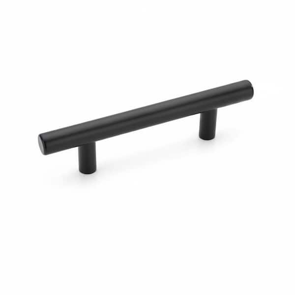 T-Bar Style 3 in. (76 mm) Center-to-Center Modern Matte Black Cabinet Handle/Pull (25-Pack)