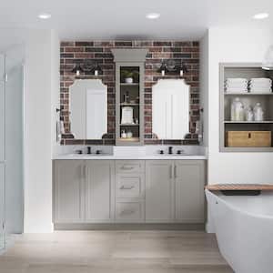Designer Series Melvern Assembled 15x34.5x21 in. Bathroom Vanity Drawer Base Cabinet in Heron Gray