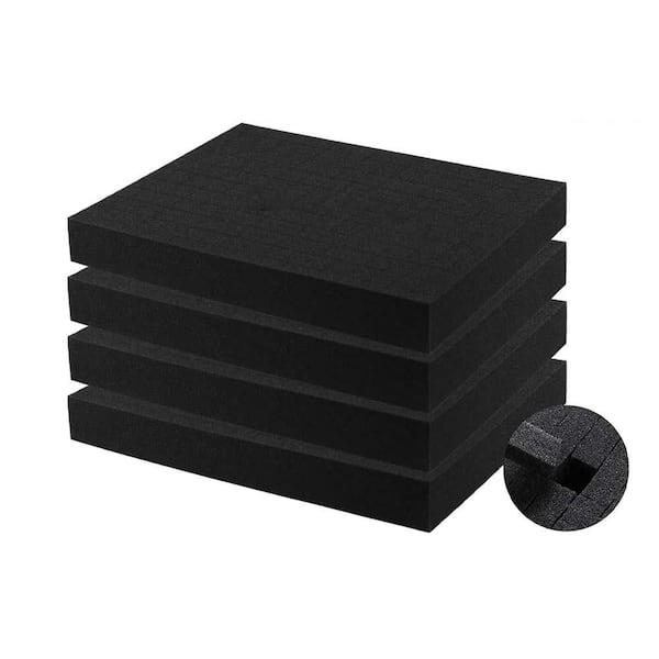 N/A Polyurethane Foam Insert Pre-Cut Sheets 16x12x2 in for Boxes and Cases Padding Camera Tool Board Game (4pcs)