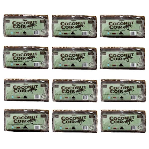Viagrow 1.4 lbs./650g Premium Coco Coir, Soilless Grow Media, Coconut Coir Brick (12-Pack)