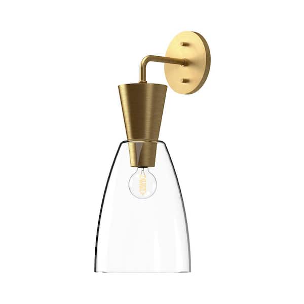 ALORA MOOD Arlo 7-in 1 Light 60-Watt Brushed Gold/Clear Glass Vanity Light