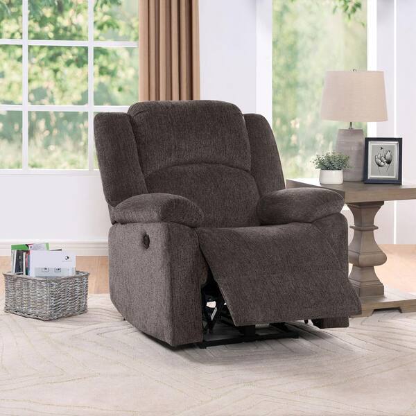 Furniture of America Ysabel Brown Chenille Power Recliner IDF-RC6763BR ...