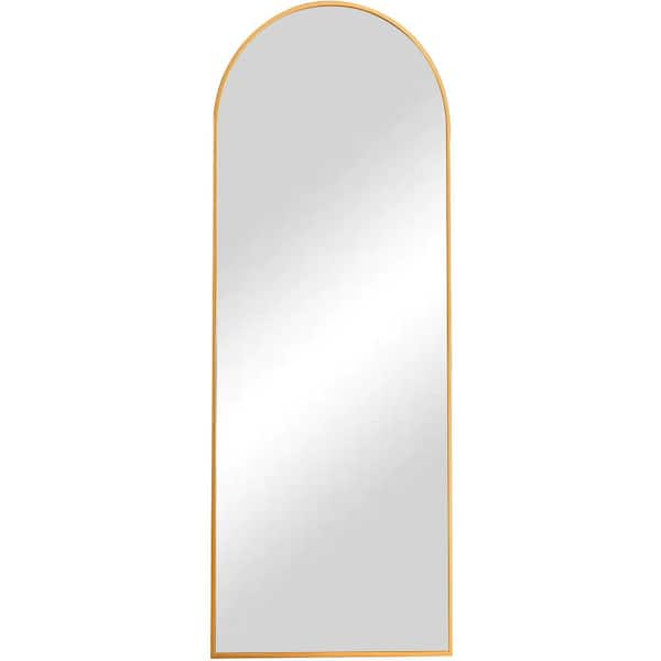 Seafuloy 23.6 In. W X 65 In. H Modern Arched Gold Framed Full Length ...