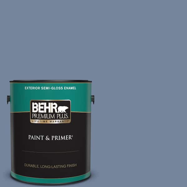 BEHR PREMIUM PLUS 1 gal. #580F-5 Mysteria Semi-Gloss Enamel Exterior Paint & Primer