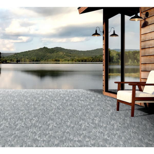Dec-Tec 74 in. x 10 ft. DIY 60mil Camouflage Gray
