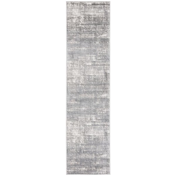 SAFAVIEH Skyler Gray/Ivory 2 ft. x 9 ft. Distressed Runner Rug