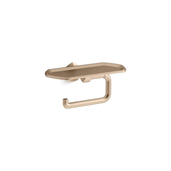 KOHLER Occasion Wall Mounted Toilet Paper Holder with Tray in Vibrant Brushed Bronze