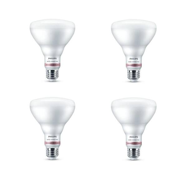 Philips Daylight BR30 LED 65-Watt Equivalent Dimmable Smart Wi-Fi Wiz Connected Wireless Light Bulb (4-Pack)