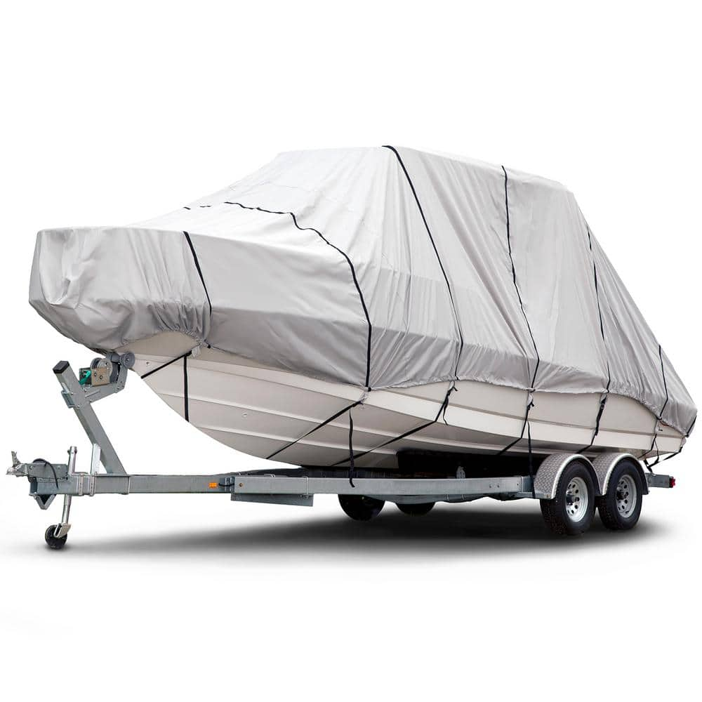 Budge Sportsman 1200 Denier 16 ft. to 18 ft. (Beam Width to 106 in.) Gray Hard Top/T-Top Boat Cover Size BTHT-4