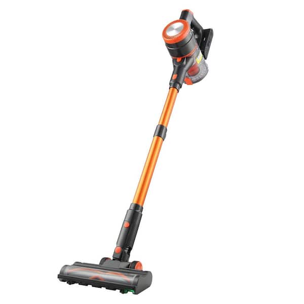 Vacuum Cleaner, 40KPA Max Suction, Bagless Cordless HEPA, Recommended for Carpets Wood Laminate, Orange Canister Vacuum
