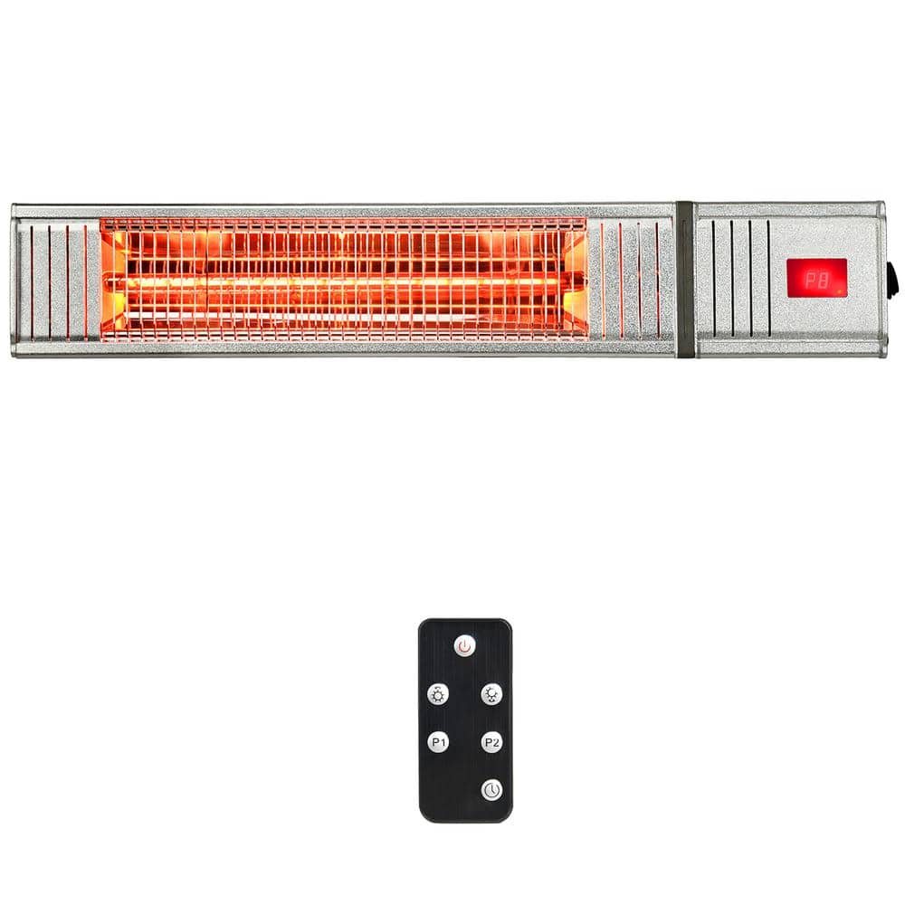 Costway 1500-Watt Electric Infrared Patio Space Heater with Remote Control and 24H Timer