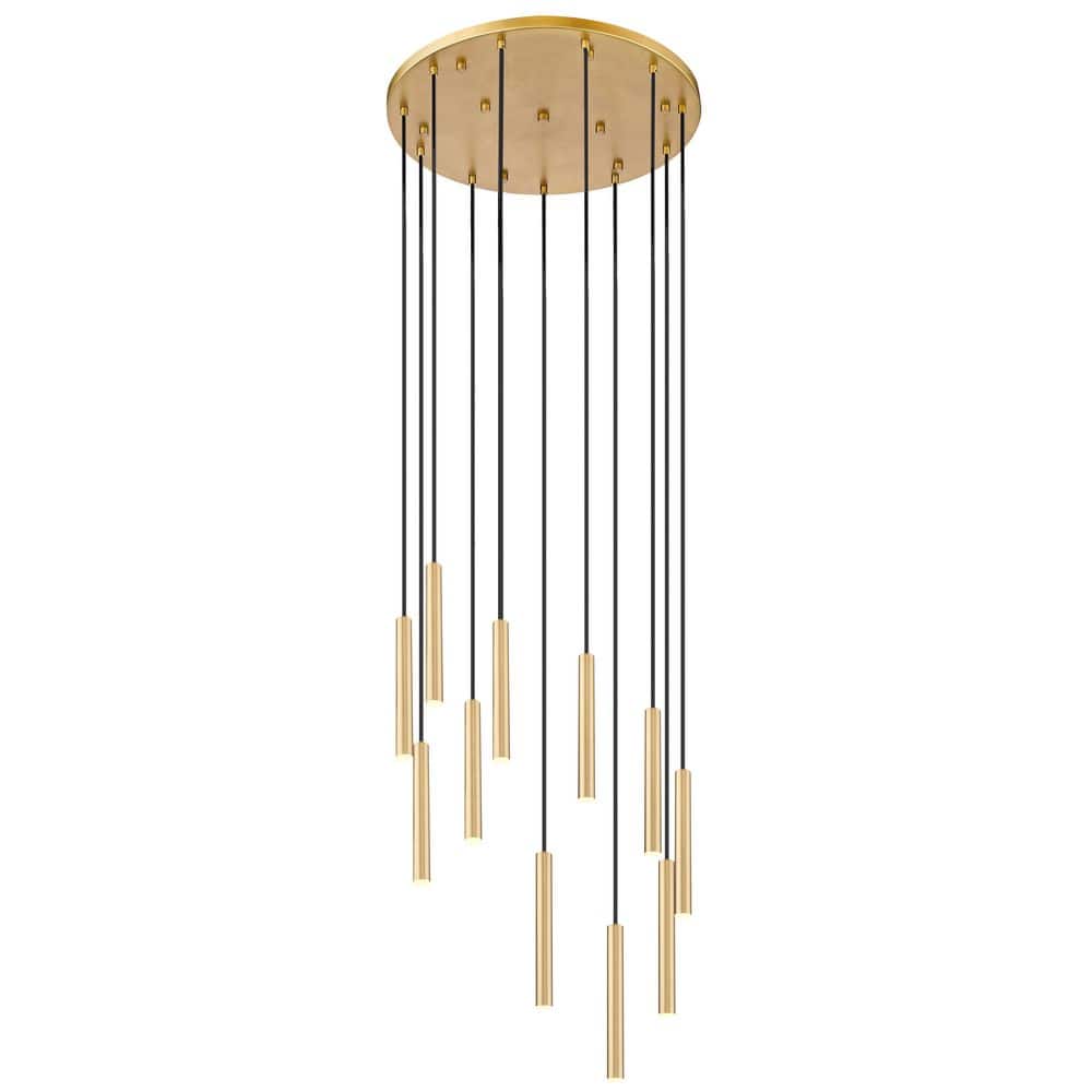 Forest 24 inch Modern Gold 11 Light Integrated LED Chandelier