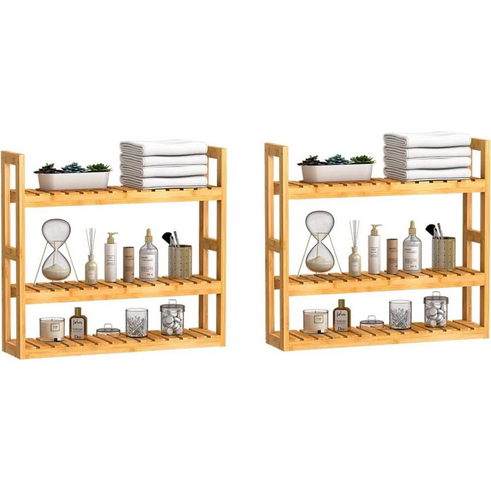 23.62 in. W x 21.26 in. H x 5.91 in. D Bathroom Shelves Over the Toilet Sto