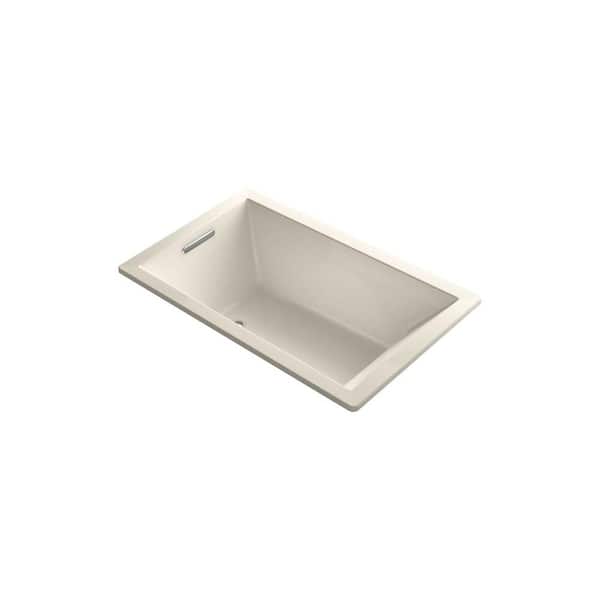 KOHLER Underscore 5 ft. Air Bath Tub in Almond