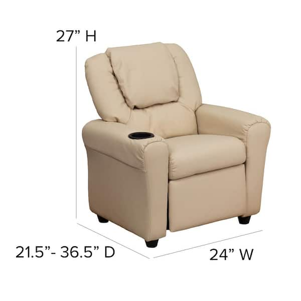 Flash furniture vinyl kids 2024 recliner with cup holder