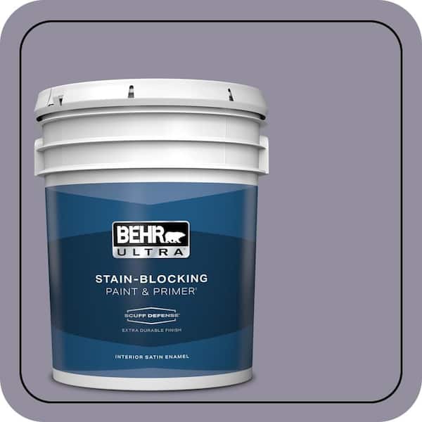 BEHR ULTRA 5 gal. #N560-4 Evening in Paris Extra Durable Satin Enamel Interior Paint & Primer