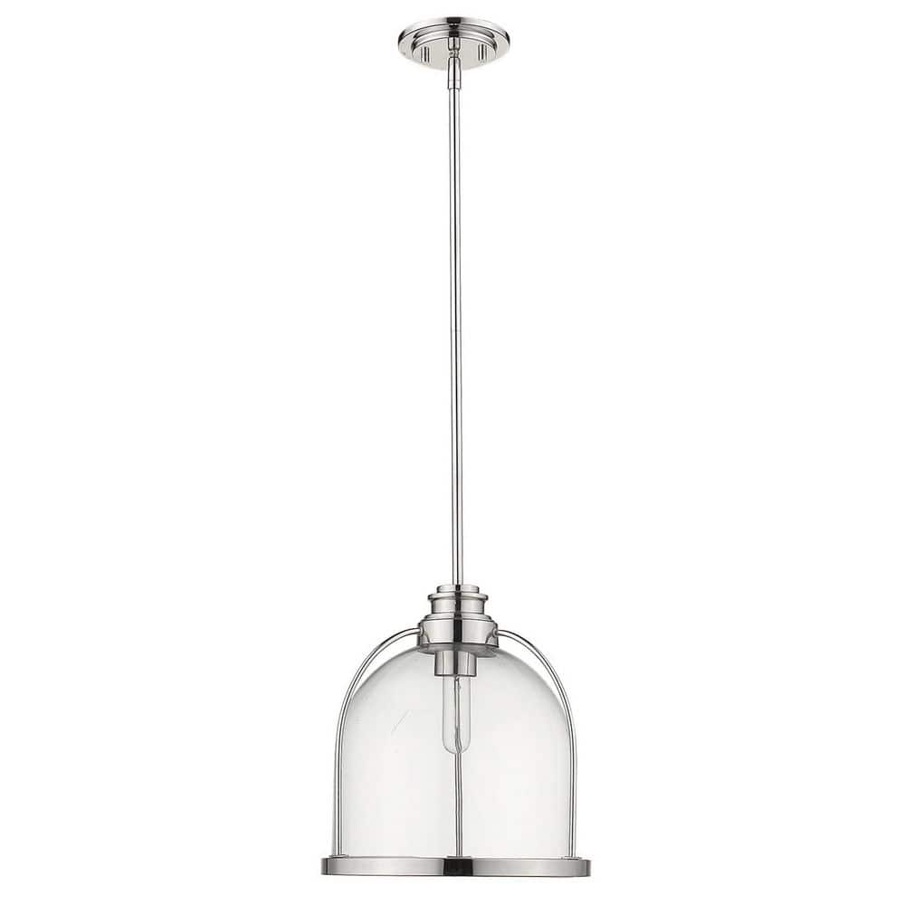 100-Watt 1-Light Nickel Pendant Light with Crystal, No Bulbs Included price history on PriceWatchPro