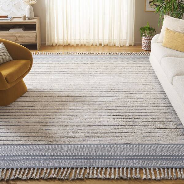 Kilim Collection 6 ft. x 9 ft. Silver/Natural Tribal Area Rug