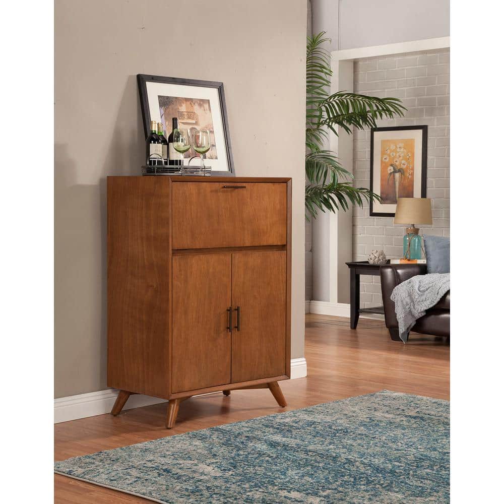 Flynn Acorn Mahogany Mid-Century Modern Bar Cabinet