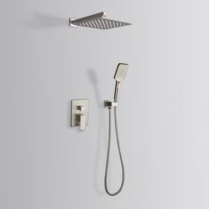 Single Handle 3 -Spray Patterns Shower Faucet 1.8 GPM with Anti Scald in. Brushed Nickel