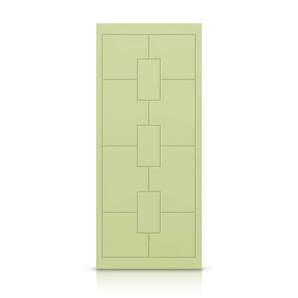 CALHOME 24 in. x 80 in. Hollow Core Sage Green Painted Composite MDF Interior Door Slab