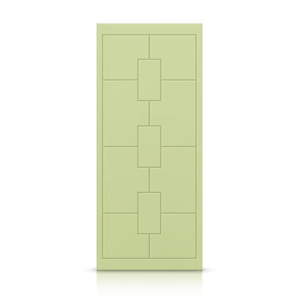 CALHOME 24 in. x 84 in. Hollow Core Sage Green Painted Composite MDF Interior Door Slab