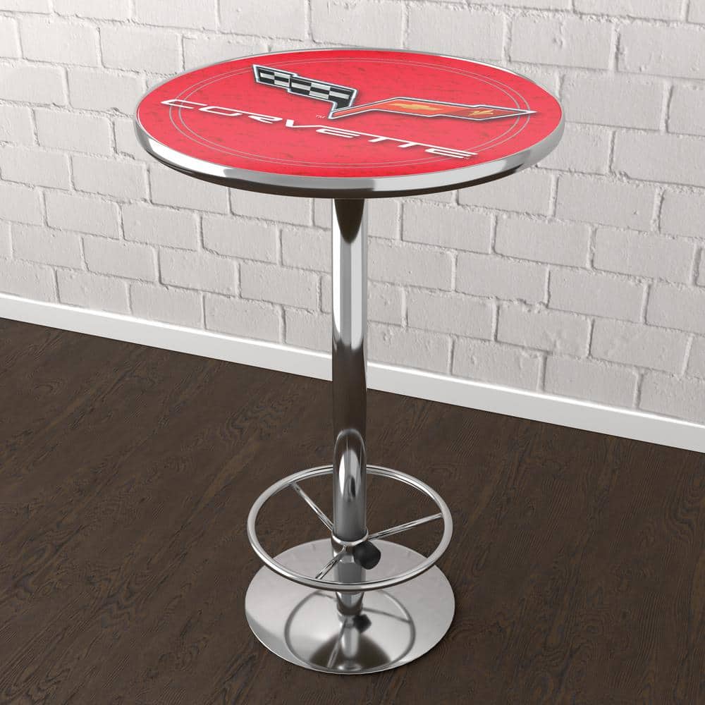 Corvette C6 Red 42 in. Bar Table
