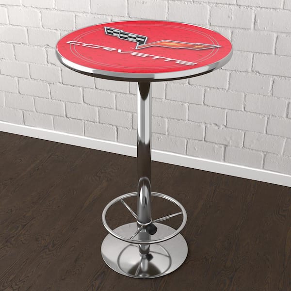 Unbranded Corvette C6 Red 42 in. Bar Table
