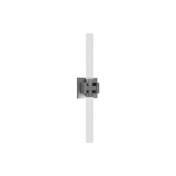 Ripple 24 in. 1-Light Brushed Nickel Integrated LED Vanity Light/ Wall Sconce Selectable 4CCT 2700K-3000K-3500K-4000K
