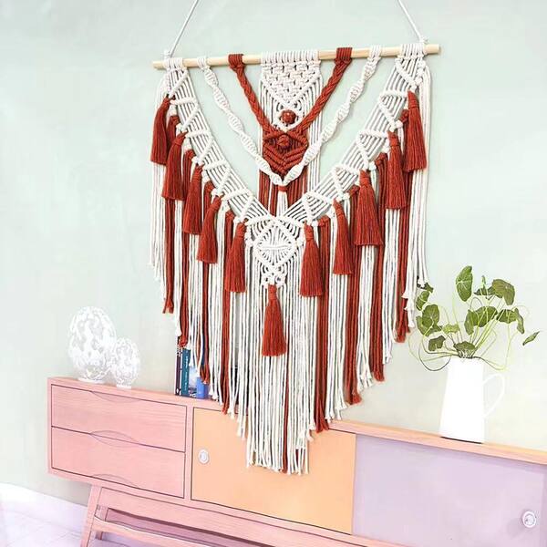 Macrame tapestry ♡BIGsize　サンセット　オーダー注文にて 2-Pack Macrame Sun Wall Hanging Set-Boho Sunrise Sunset Tapestry