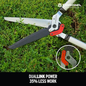 DualLINK 10 in. Non-Stick Coated Blade with Lightweight Steel Handles Extendable Hedge Shears