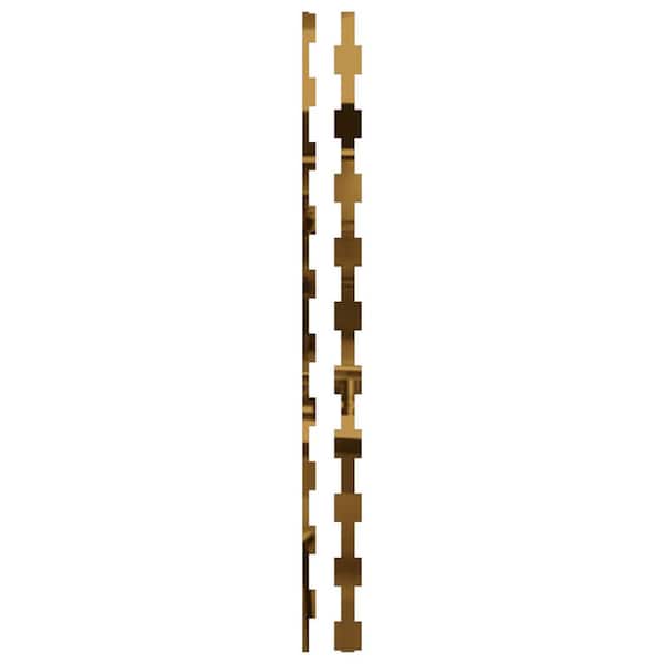 Ekena Millwork Midland 0.125 in. T x 0.17 ft. W x 4 ft. L Gold Mirror Acrylic Resin Decorative Wall Paneling 30-Pack