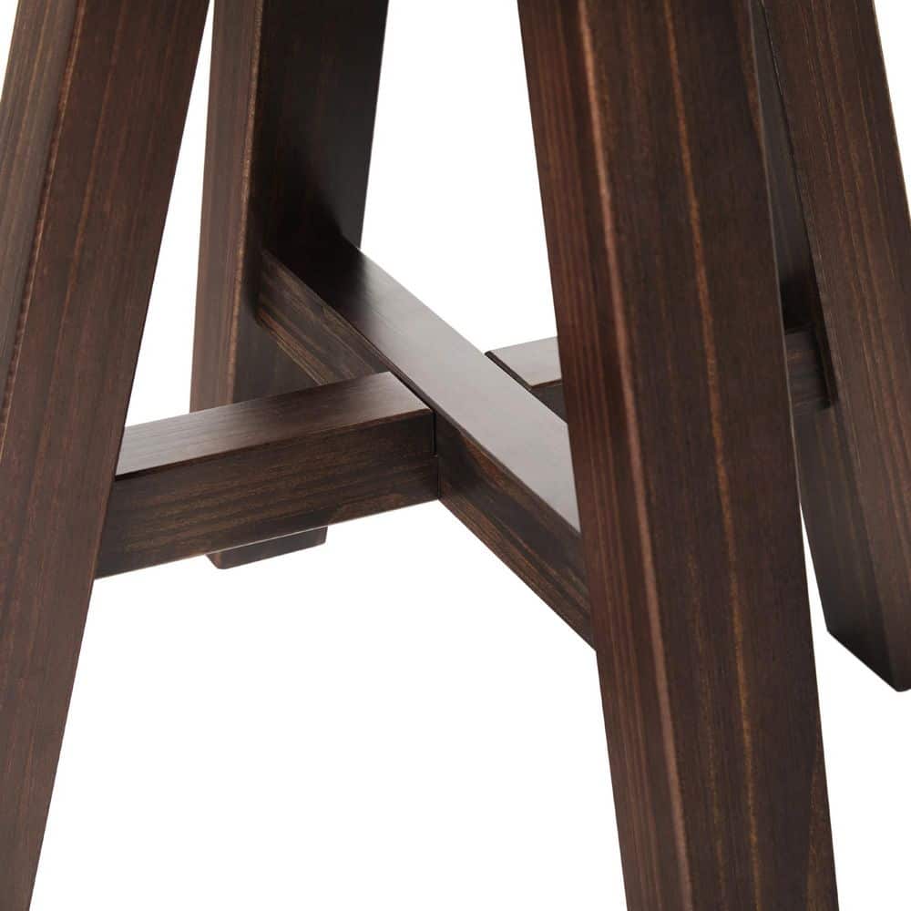 Colt 18 in. Espresso Rustic Round Solid Wood End Table with 4 Legs - thumbnail 8