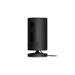 Ring Stick Up Cam Plug-In - Indoor/Outdoor Smart Security Camera with Two-Way Talk, Color Night Vision, Live View, Black