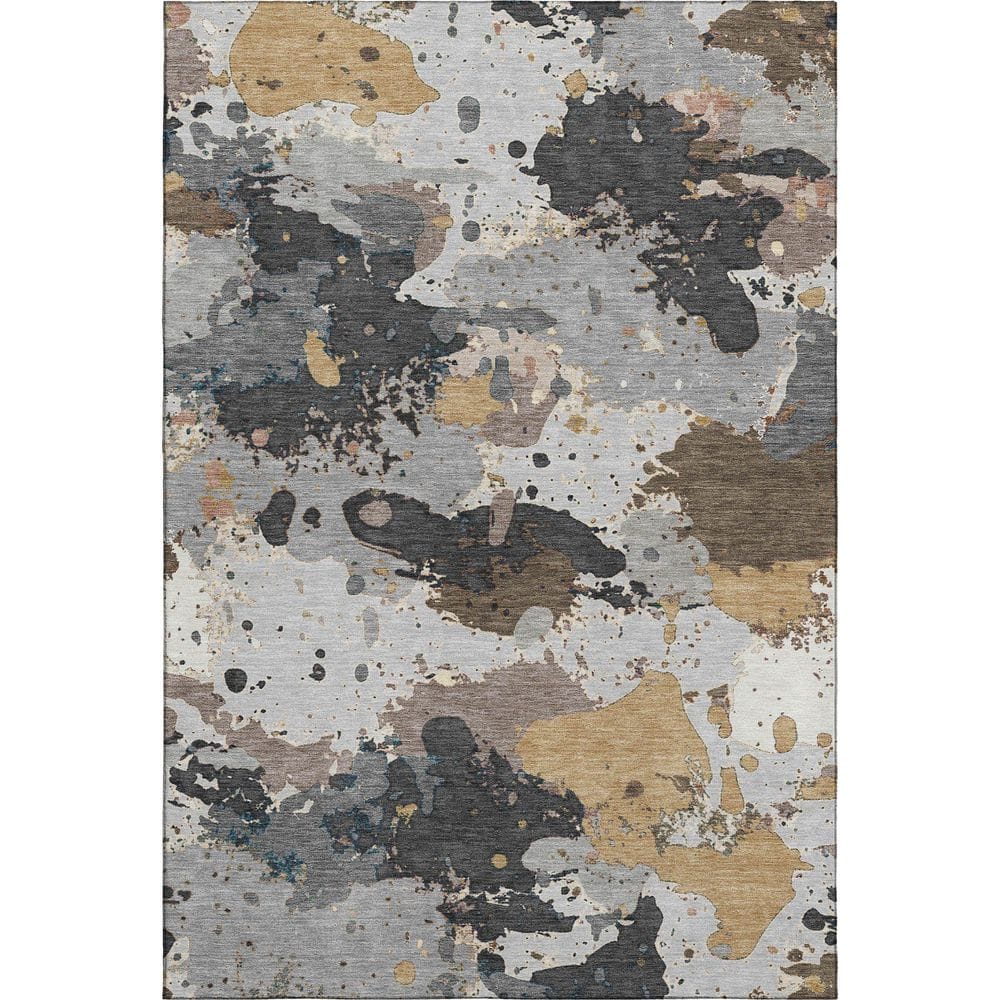 Mayfield Premium Machine Washable Abstract AMF2217 Gray 9 ft. x 12 ft. Area Rug price history on PriceWatchPro