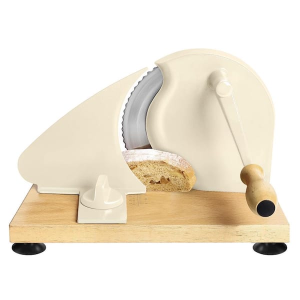 Manual Bread Slicer for Homemade Sourdough Bread, Adjustable Hand Crank Bread Slicer, Serrated Blade