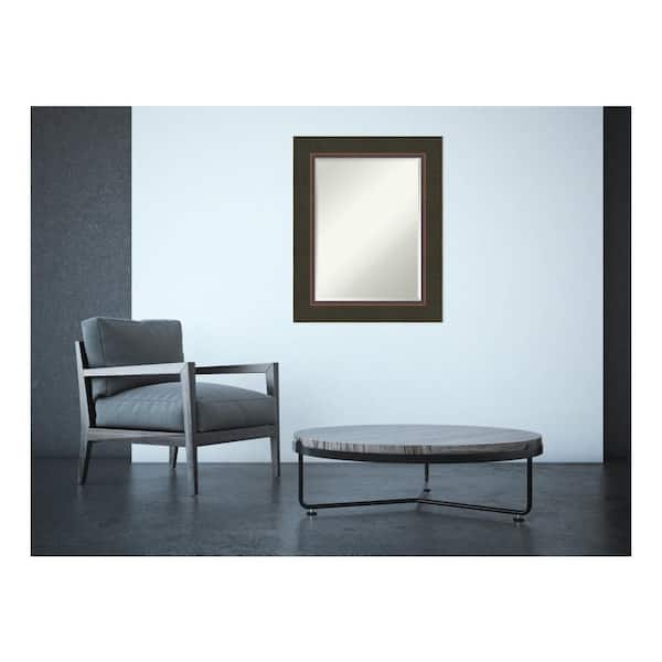 Amanti Art Medium Rectangle Dark Bronze Contemporary Mirror (30.5 in. H x 24.5 in. W)