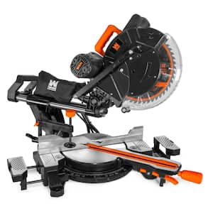 15 Amp 12 in. Dual-Bevel Sliding Compound Miter Saw with Laser