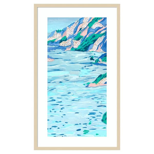 Amanti Art Ideal Vacation I by Melissa Wang 24 in. W x 41 in. H. Wood Framed Wall Art Print Framed in Brown