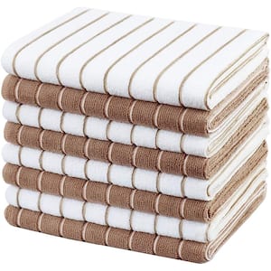 RITZ T-fal Sand Solid and Stripe Cotton Waffle Terry Kitchen Towel (Set of  4) 68559 - The Home Depot