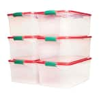 Organize-it 65 Gal. Holiday Tree Storage Bin in Clear Base and Red Cover  ST53221501 - The Home Depot