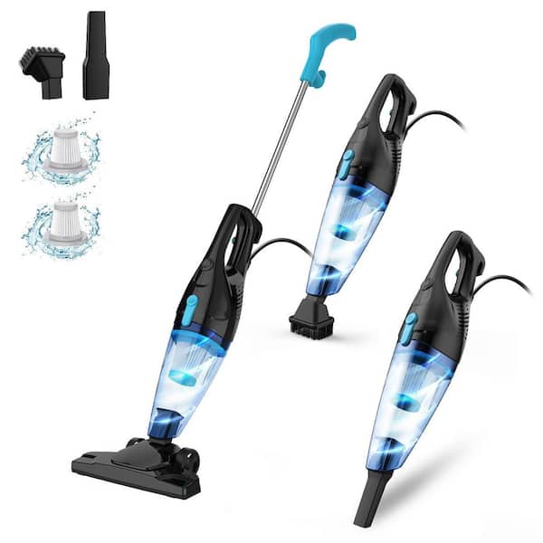 400W Bagless Corded Self-Standing Stick Vacuum w 15Kpa Suction, HEPA Filter 0.8L Dust Cup 16.4 ft. Cord for Floor Carpet