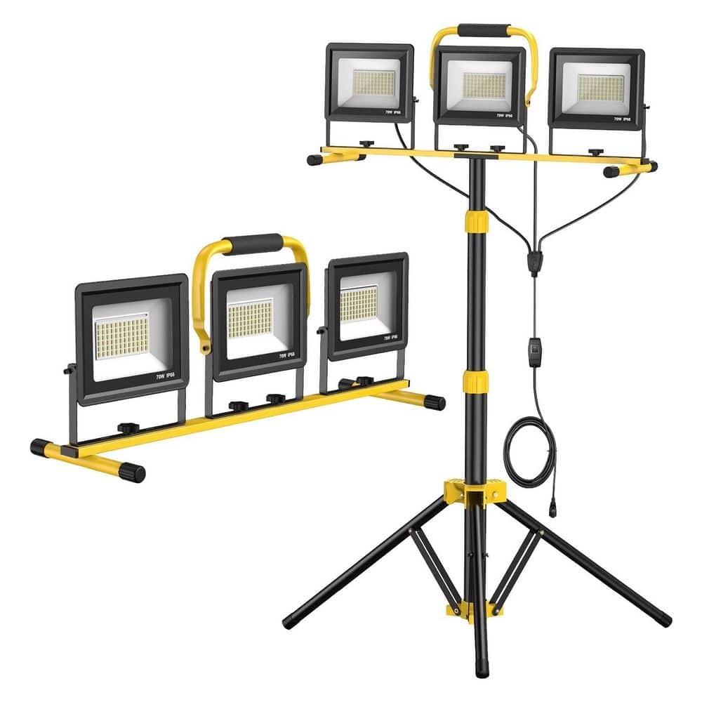 21000 Lumen LED 3-Head Adjustable Work Light with Waterproof